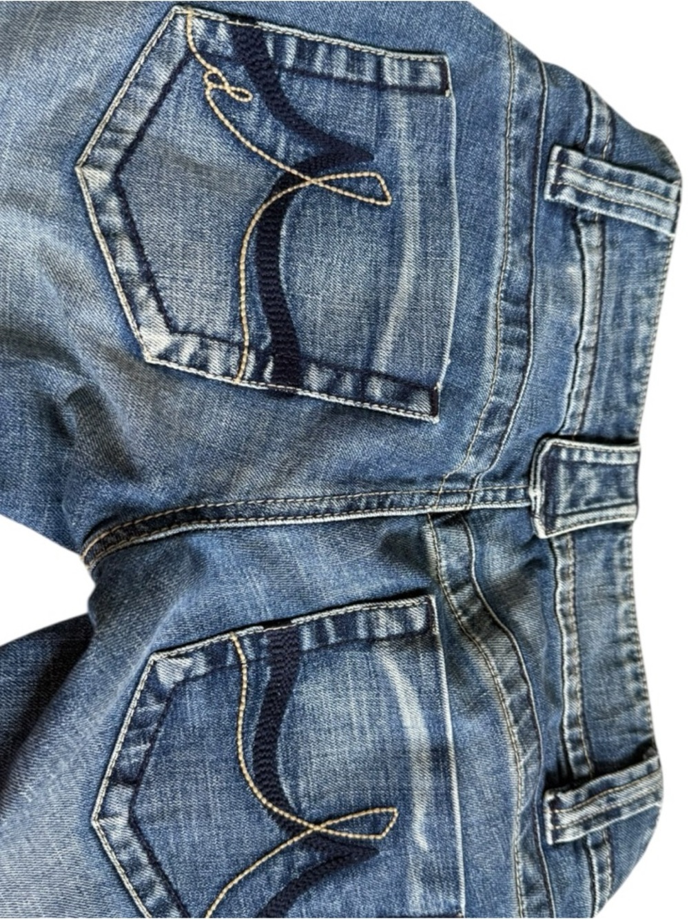 Dkny Women's Washed Blue Denim Bermuda Shorts - Picture 2 of 6